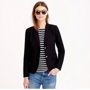 J. Crew black wool two button schoolboy blazer size 4